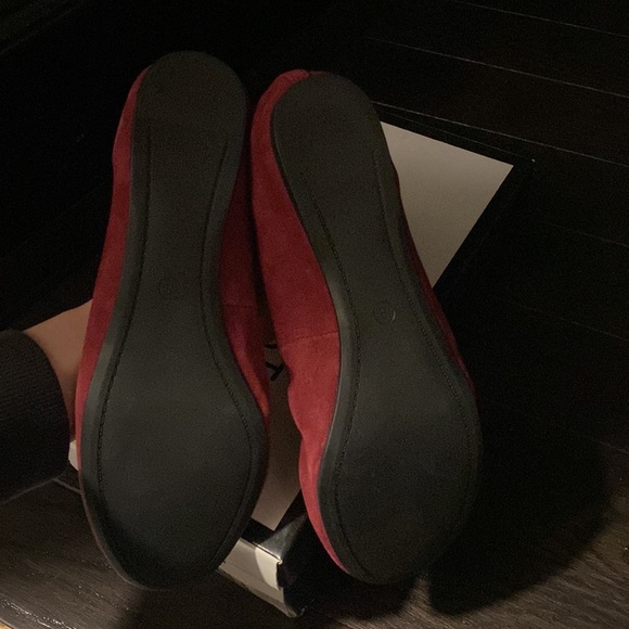 Red Suede Ballet Flats by Nine West NWB - Picture 2 of 5